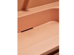 Plan vasque système d’évacuation discret L 50 à 201 x P 40 à 51 cm, finition lisse mate, 10 couleurs, Anti bactérien, résine Akrytan® teinté dans la masse, Livraison Offerte.